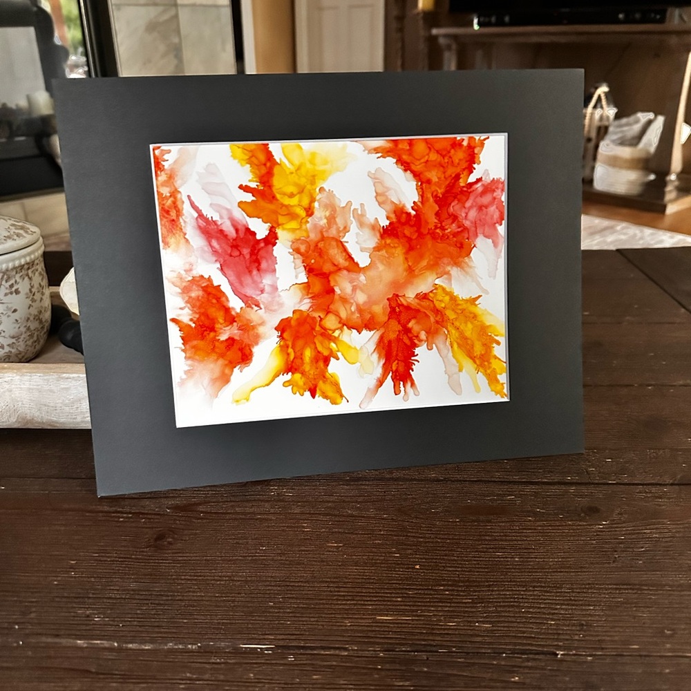 Hand Crafted Vibrant Autumn Leaves Painting